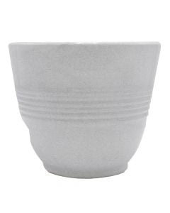 Vazo lulesh, qeramike, e bardhë, Ø22xH20 cm