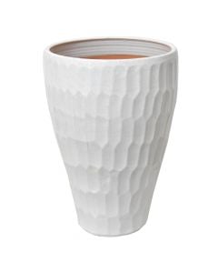 Flower pot, ceramic, white, Ø40 cm