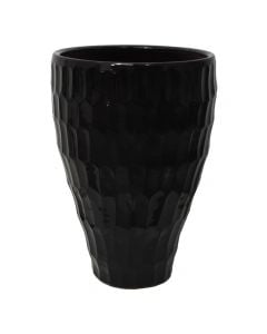 Flower pot, ceramic, black, Ø60 cm