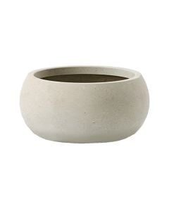 Flower pot, Pan, L, concrete, cream, 36x36xH20 cm