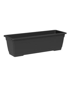 Flower pot, Birka, rectangular, plastic, anthracite, 60x17xH16 cm