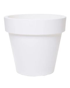 Flower pot, One Essential, round, plastic, white, Ø50xH45 cm