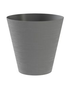 Vazo lulesh, Hoop, plastike, gri, Ø16xH15 cm