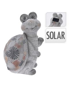 Garden decoration, Turtle, with solar eyes, magnesium oxide, colorful, 25x21xH36.5 cm