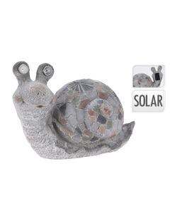 Garden decoration, Snail, with solar eyes, magnesium oxide, colorful, 36.5x18xH16.5 cm