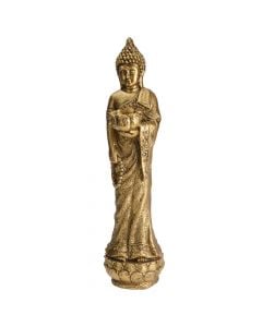 Statujë dekorative, Buddha, oksid magnezi, flori, 17x15.5xH60 cm