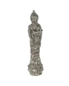 Statujë dekorative, Buddha, oksid magnezi, gri, 17x15.5xH60 cm