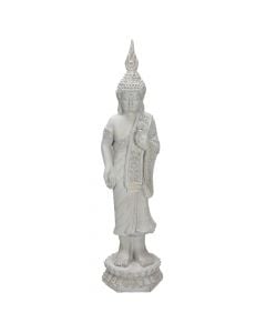 Statujë dekorative, Buddha, oksid magnezi, e bardhë, 22x21xH87 cm