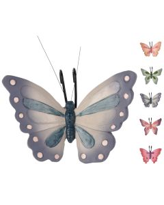 Garden decoration, Butterfly, polystone, assorted, 13x10.5xH5 cm