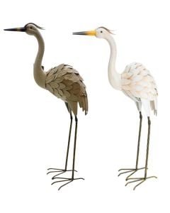 Dekorues kopshti, Crane, metalik, shumëngjyrësh, 48x19xH75 cm
