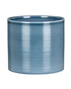 Flower pot, ceramic, blue, Ø16xH15 cm