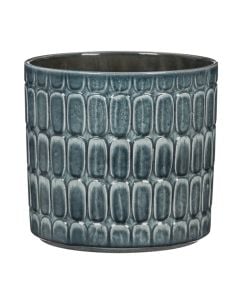 Vazo lulesh, Alma, qeramike, blu, Ø14.1xH13 cm