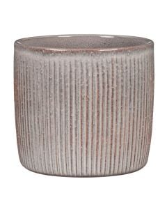 Flower pot, Seashell, ceramic, taupe, Ø17.6xH16 cm