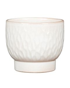 Vazo lulesh, Opale, qeramike, e bardhë, Ø15xH13 cm