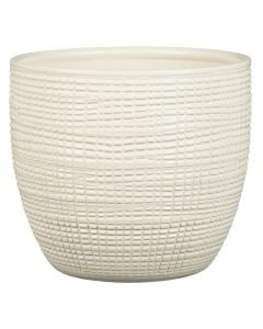 Flower pot, ceramic, vanilla, Ø24.9xH22.1 cm