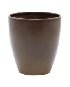 Flower pot, ceramic, dark oak, Ø13xH15 cm