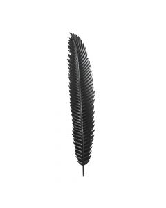 Garden decoration, Feather, metal, black, 24xH130 cm