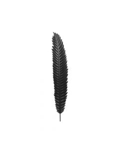 Garden decoration, Feather, metal, black, 16xH92 cm