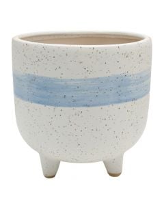 Flower pot, ceramic, blue, 18.5x18.5x17.5 cm