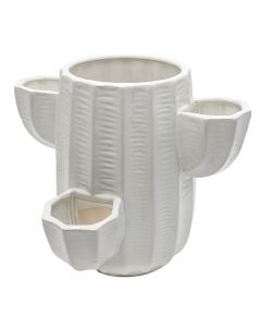 Flower pot, ceramic, white, 33x31x26.5 cm