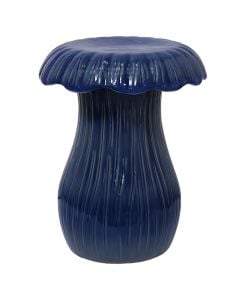 Stool, ceramic, grey/blue, 34x34x43.5 cm