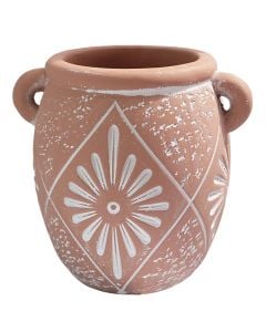 Vazo  lulesh, qeramike, terrakotë, 12x10x11.4 cm