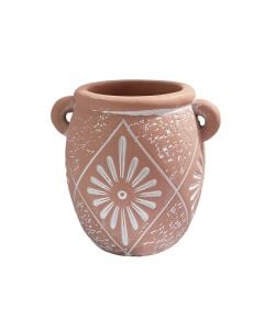 Vazo  lulesh, qeramike, terrakotë, 15.2x12.4x14 cm