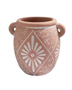 Vazo  lulesh, qeramike, terrakotë, 17.4x14x15.8 cm