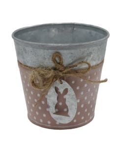 Flower pot, metal, mixed, 11x10.5 cm