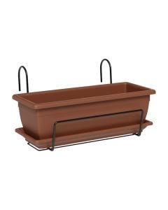 Vazo lulesh, Nara Kit, plastike, terrakotë, 60x20xH16 cm