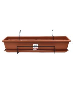 Flower pot, Nara Kit, plastic, terracotta, 80x20xH16 cm