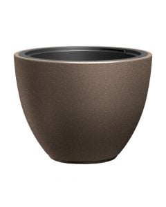 Flower pot, Heos Eco, plastic, brown, 39.5xH30.2 cm