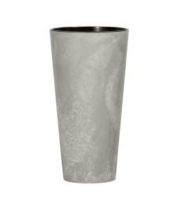 Vazo lulesh, Tubus Slim, plastike, gri, 20xH38.1 cm