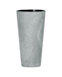 Vazo lulesh, Tubus Slim, plastike, gri, 40xH76.2 cm