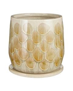 Flower pot, Rosali, ceramic, brown, Ø26.5xH26 cm