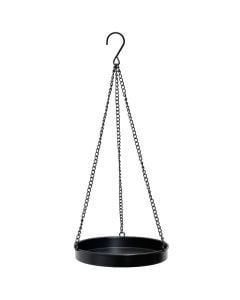 Flower pot holder, metal, black, 15.5x15.5xH35 cm
