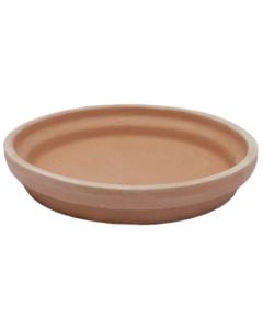 Saucer for flower pot, ceramic, terracotta, Ø13xH2 cm