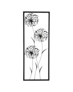 Garden decoration, Flower, with hanging, metal, black, 30x2xH78 cm