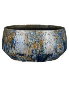 Flower pot, Harris, ceramic, blue, Ø32.5xH15 cm