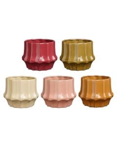 Flower pot, Sanna, ceramic, assorted, Ø16xH13 cm