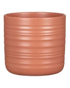 Flower pot, ceramic, orange, Ø19.6xH17.9cm