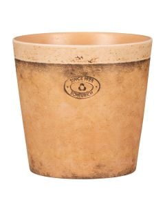 Vazo lulesh, qeramike, kafe, Ø16xH15cm