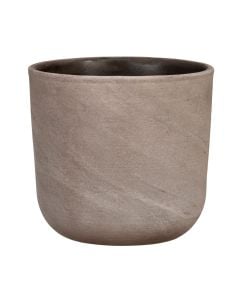 Vazo lulesh, qeramike, kafe, Ø20.2xH18.3cm