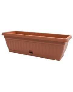 Flower pot, rectangular, plastic, terracotta, 50x17xH16 cm