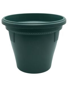 Flower pot, round, plastic, green, Ø29xH25 cm