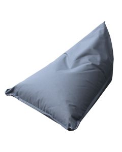 Pouffe, polyester, waterproof, polystyrene foam, grey, 100x140xH35 cm