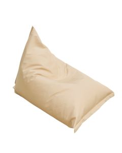 Pouffe, polyester, waterproof, polystyrene foam, beige, 100x140xH35 cm