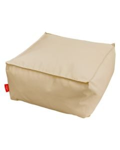 Pouffe, polyester, waterproof, polystyrene foam, beige, 60x60xH30 cm