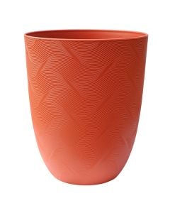 Flower pot, plastic, orange, ø12.5 cm