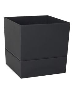 Vazo lulesh, plastike, Antrasit, 19.3x19.3 cm